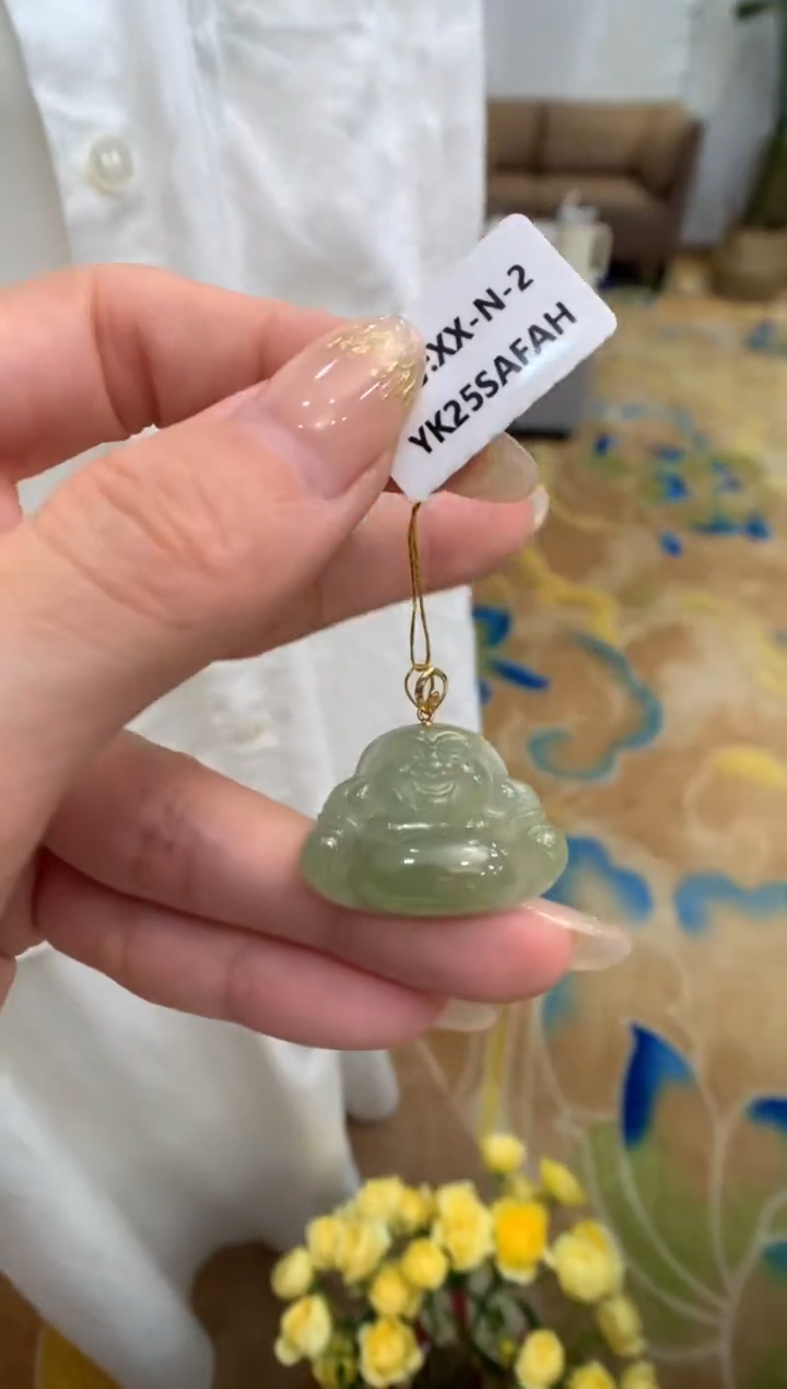 【闪购商品】翡翠颈饰18K金镶嵌佛