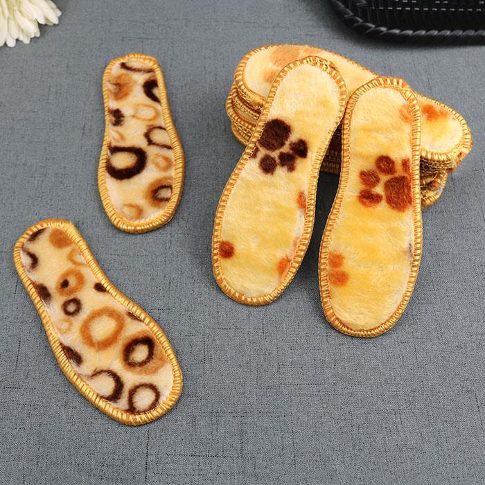 可选儿童宝宝鞋垫加绒防臭吸汗秋冬季男童女童加厚十字绣棉鞋垫子