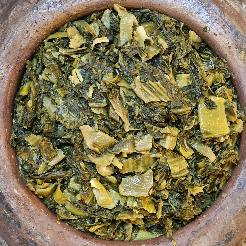 湖北阳新特产酸菜农户家自制切碎芥菜酸菜老坛腌制整颗咸菜地方菜
