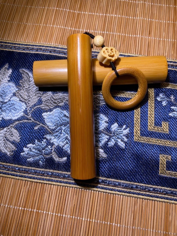 实心竹-吉祥如意（送油手套）实心竹玉竹把件实心竹子精品