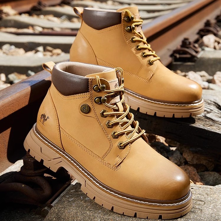 鞋子男款25年喜马拉雅联名款马丁靴牛皮休闲工装靴高帮真皮厚底