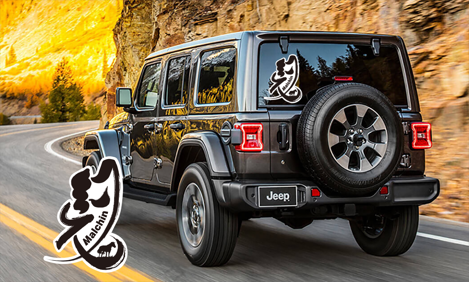 创意车贴 蒙古文《牧民》bz009