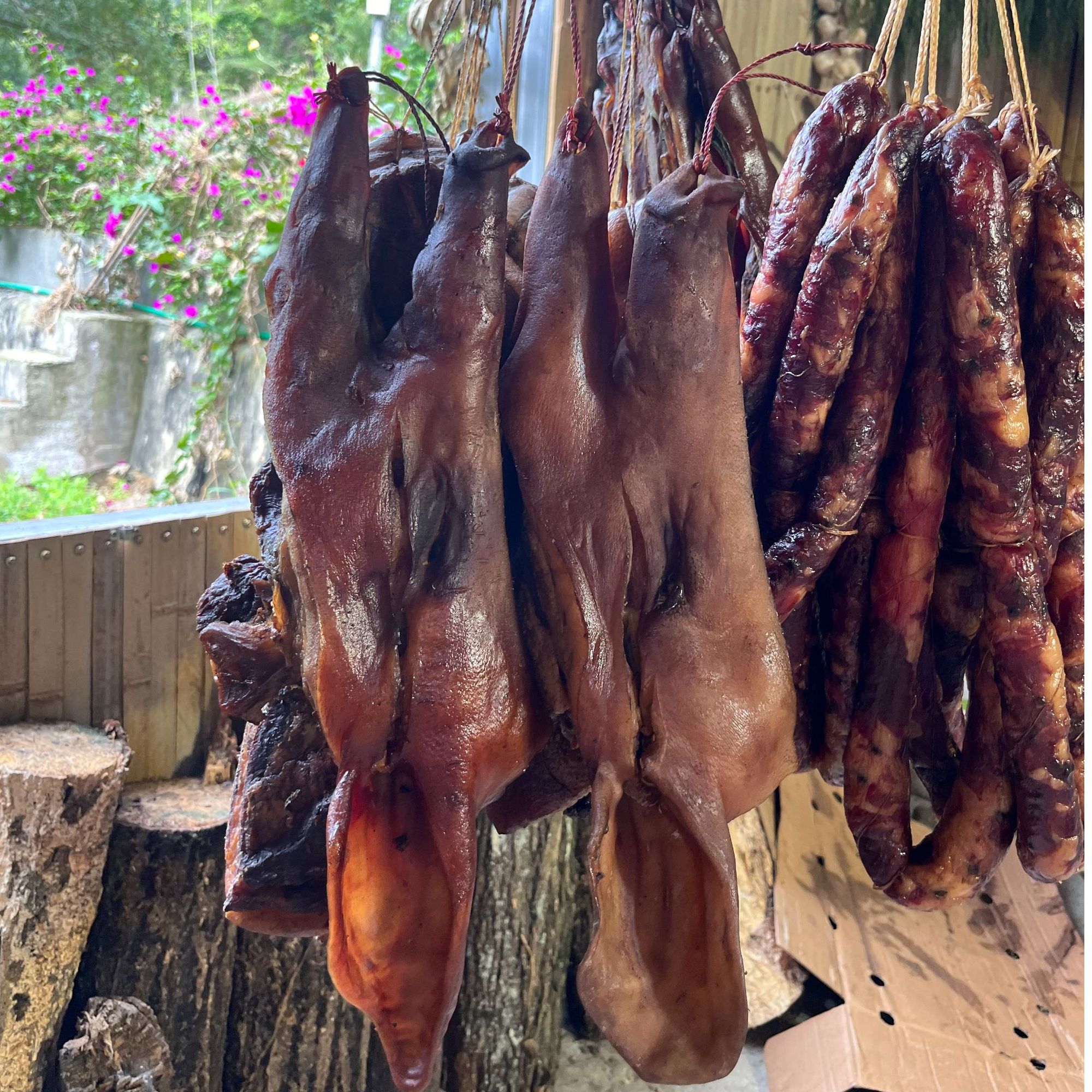 古蔺特产腊猪脸带耳朵四川高山腊肉熟食喂养（一整块现称上链接）