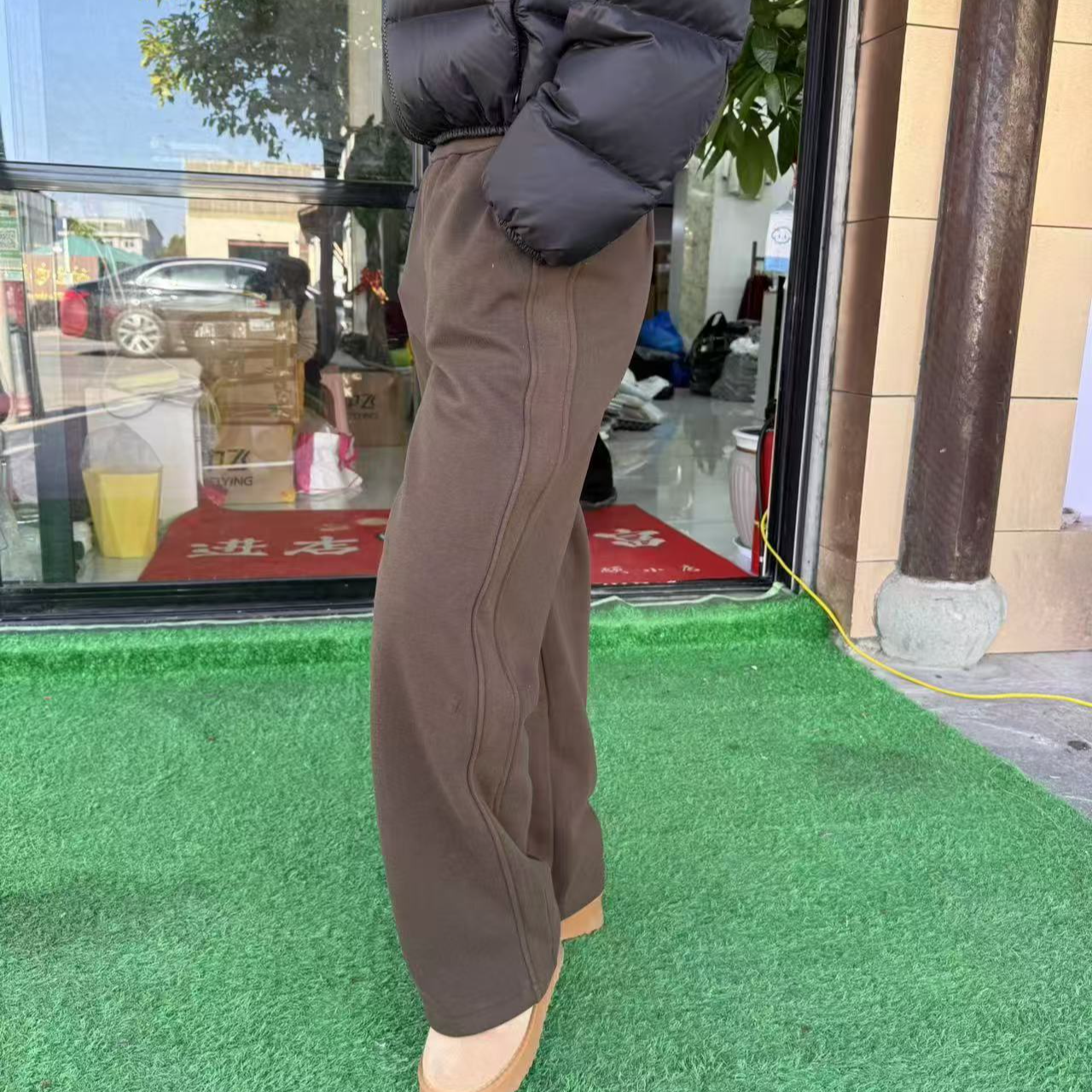 5832阔腿直筒醋酸裤2024