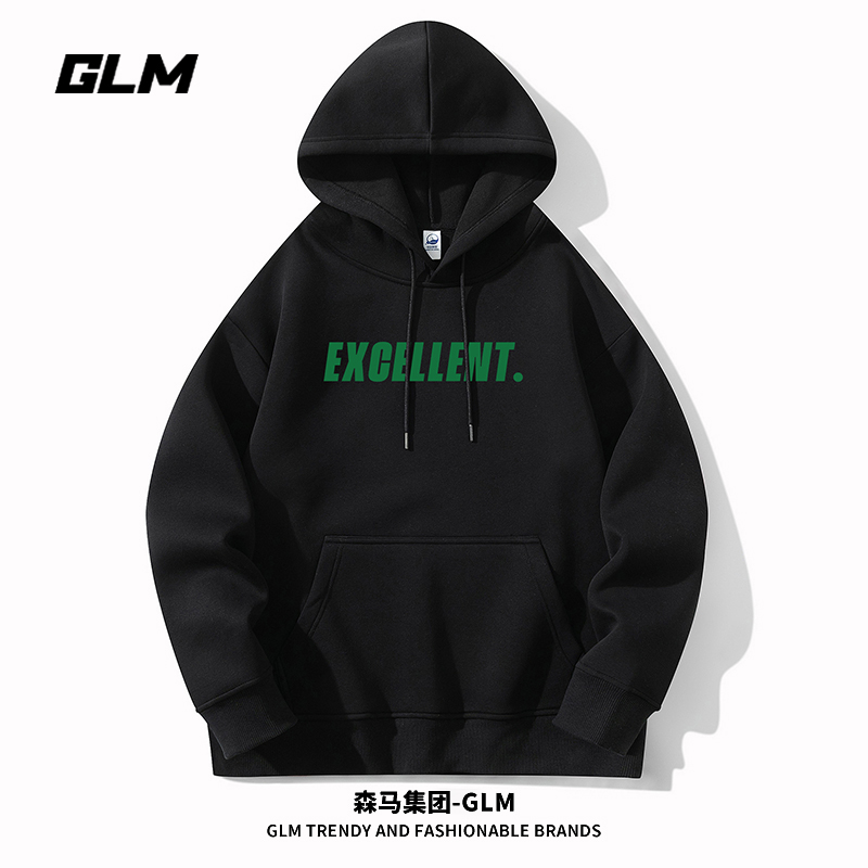GLM秋冬潮流时尚男士连帽卫衣情侣外套秋季男上衣服长袖T恤打底衫