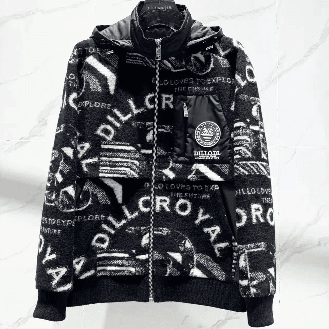 轻奢男装羊毛2024秋冬拉链外套