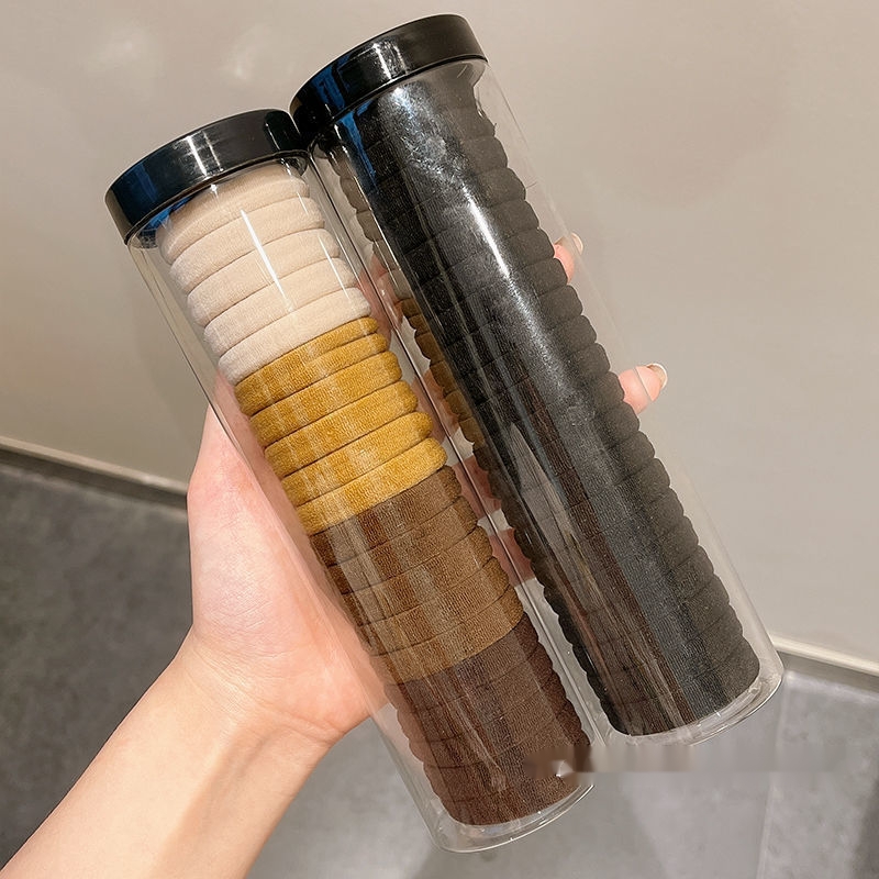 不勒无接缝便携罐装发圈秋冬高弹力百搭女生无痕精致不伤简约可爱