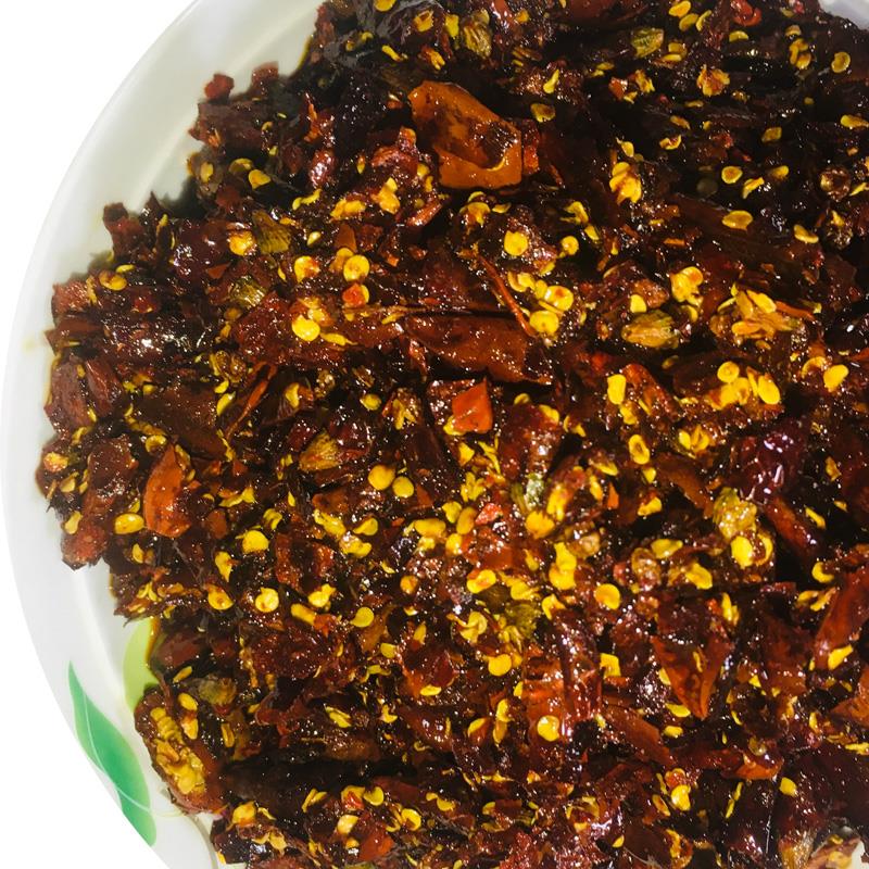 省湘西特产湘苗婆超辣辣椒酱下饭菜手工擂辣椒拌面酱特辣辣椒笋0g
