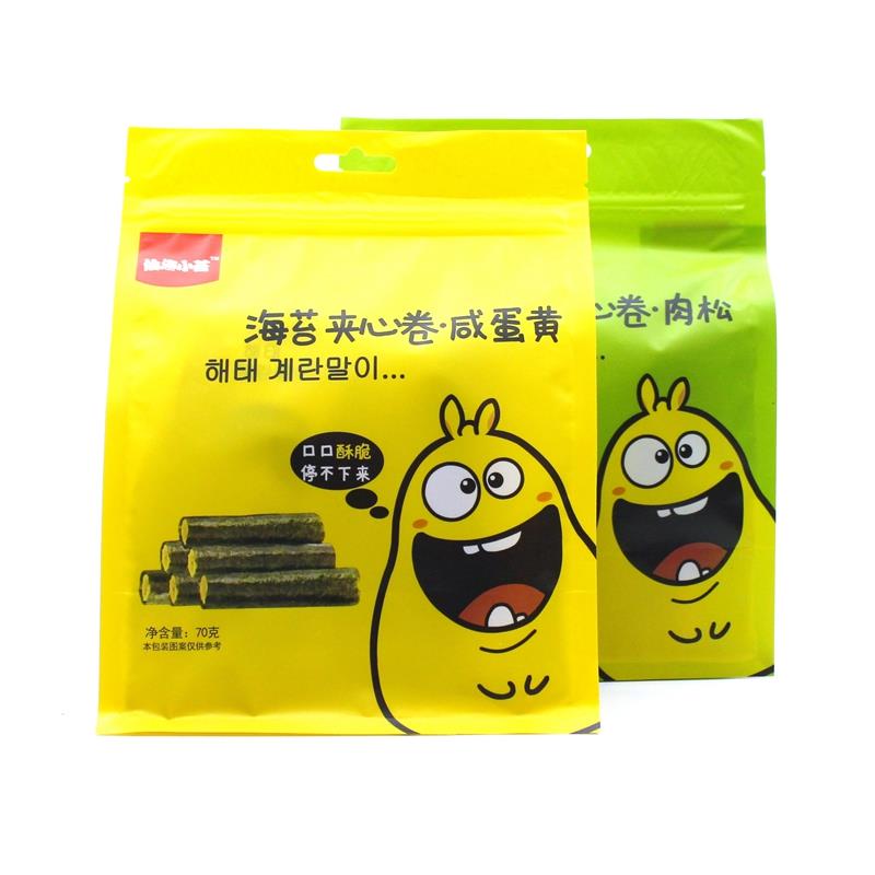 小苔海苔夹心卷咸蛋黄味肉松味夹心脆网红休闲食品即食小零食笋0g