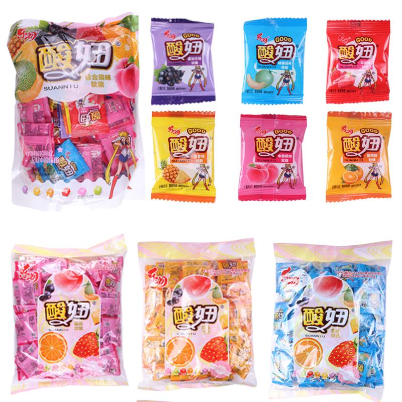 酸妞软糖后小时候混合果味网红糖果食品童年儿时回忆怀旧零食笋0g