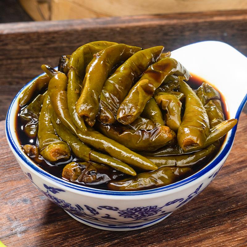 四川炭火烧椒酱虎皮辣椒中辣特辣青椒瓶装下饭菜辣椒酱开味菜笋1g