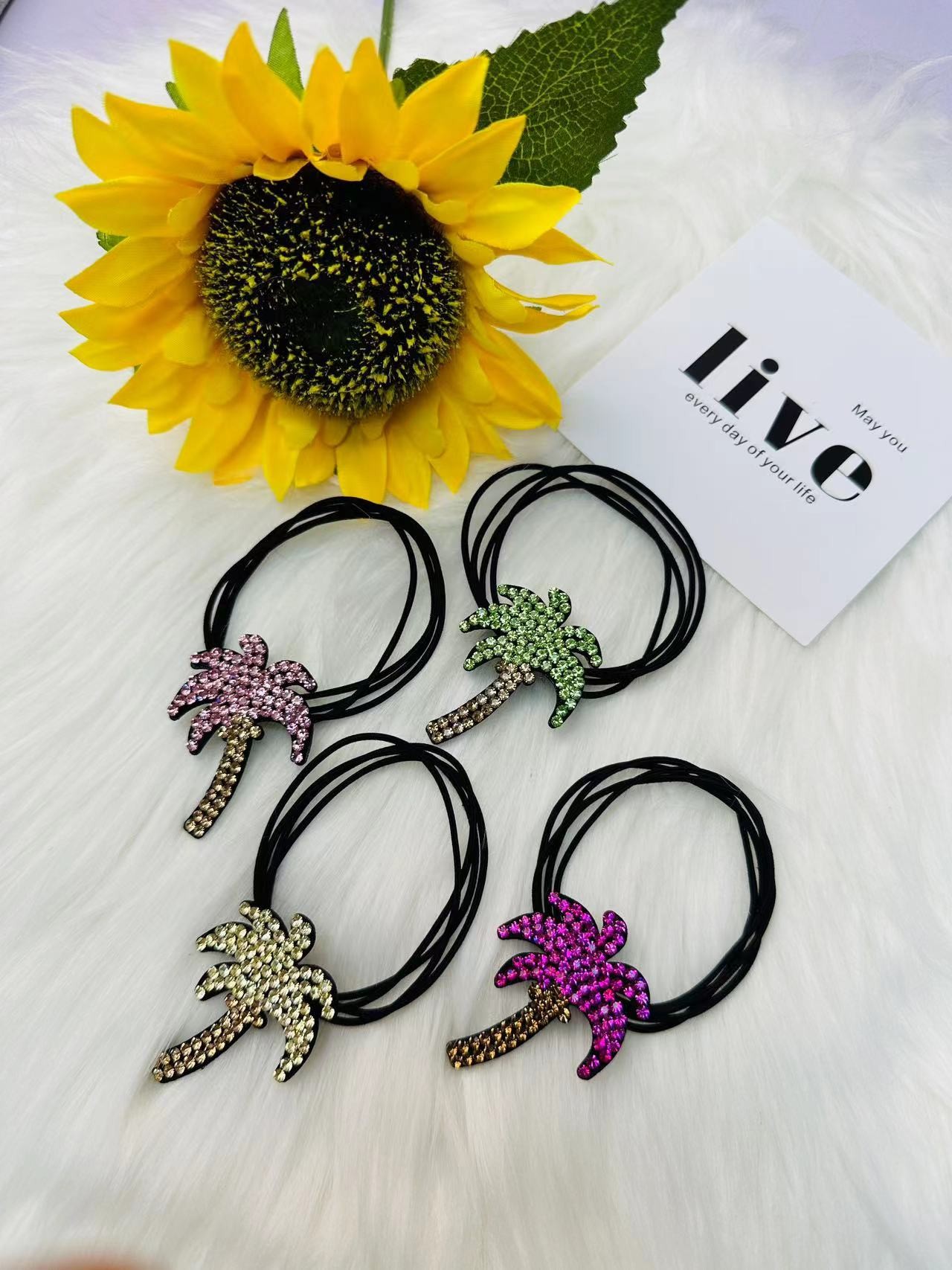 2025新款韩版气质百搭椰子树发绳可爱清新时尚轻奢潮流