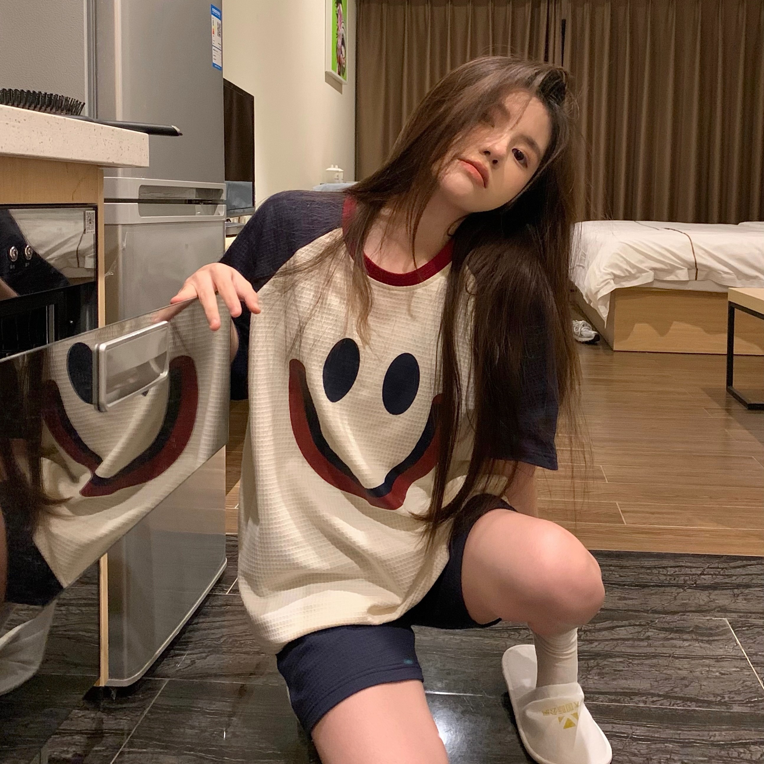 【B201-B210】夏季短袖短裤睡衣套装家居服可外穿