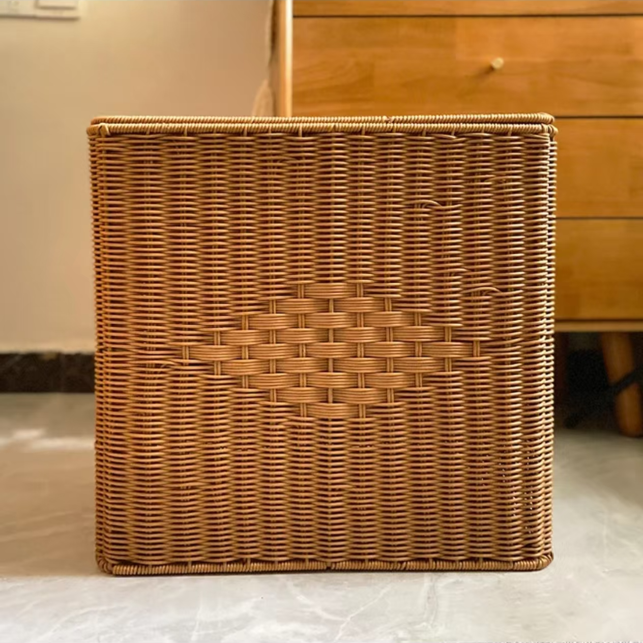 手工编织收纳箱家用衣服玩具收纳整理大容量搬家储物箱卧室洗衣