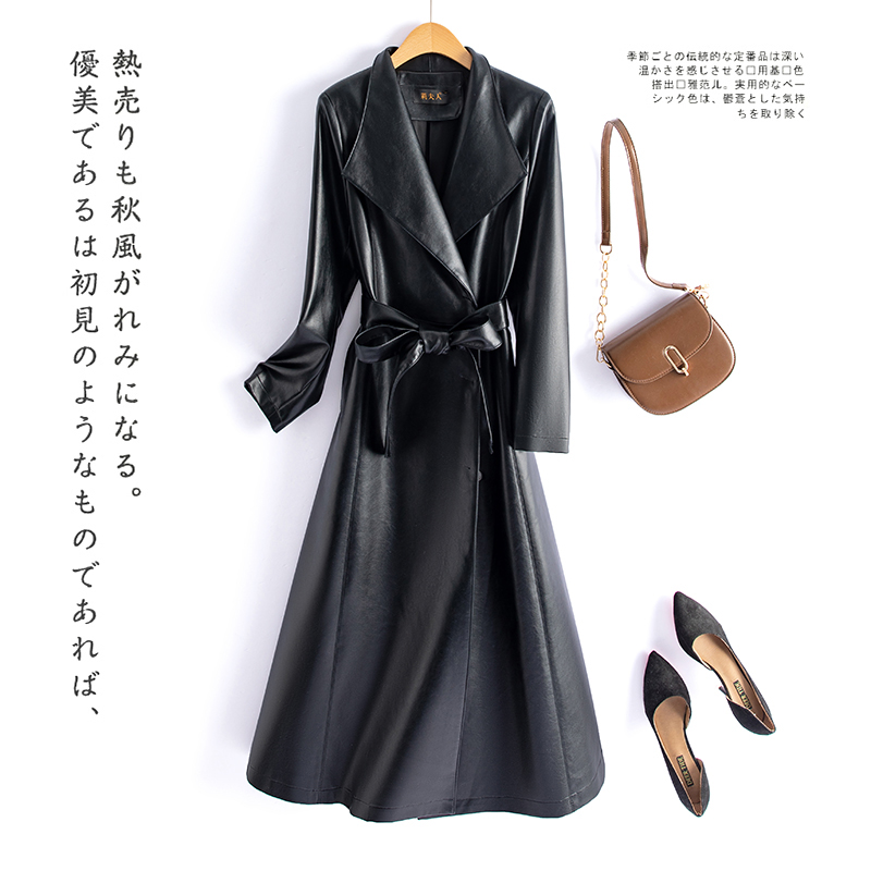 秋冬新款海宁皮衣女长款韩版修身显瘦收腰气质外套231