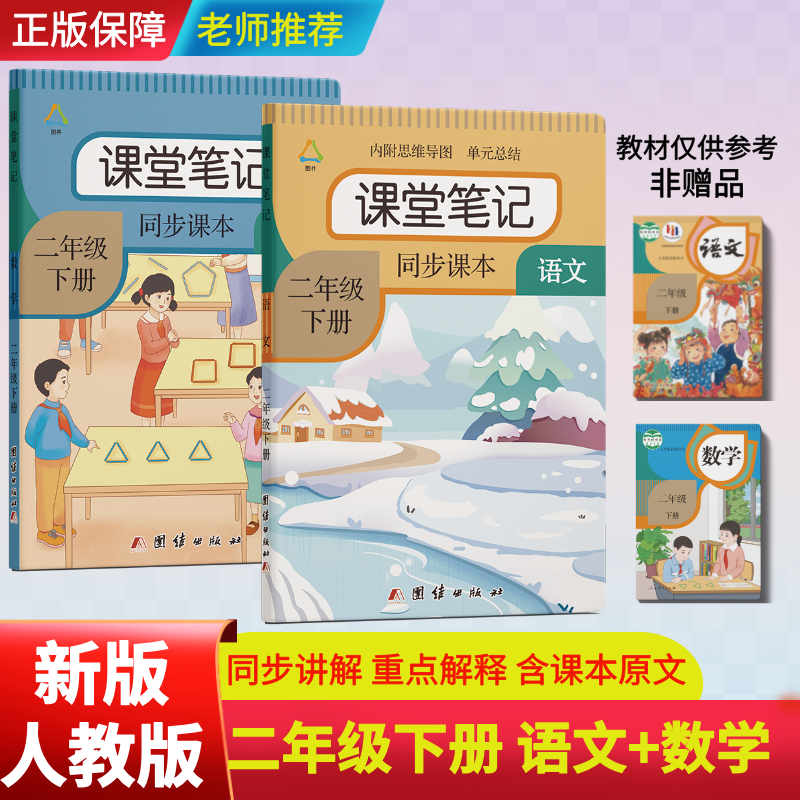 二年级下册语文课堂笔记人教版同步课本教材内含思维导图预习资料