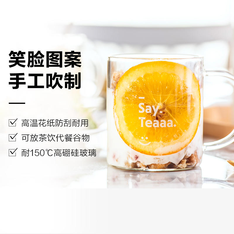 Say Tea玻璃杯子办公室水杯带把 养生壶/饮水机伴侣 北鼎/buydeem