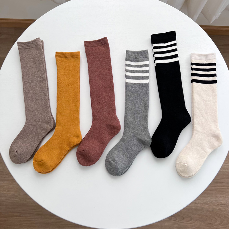儿童袜子秋冬加厚保暖毛圈男童女童毛巾小腿袜长袜子高筒袜冬季