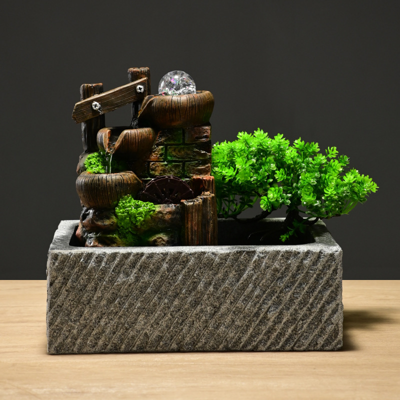 客厅玄关乔迁新居礼品招财开业礼物风水石头水生财循环水摆件装饰