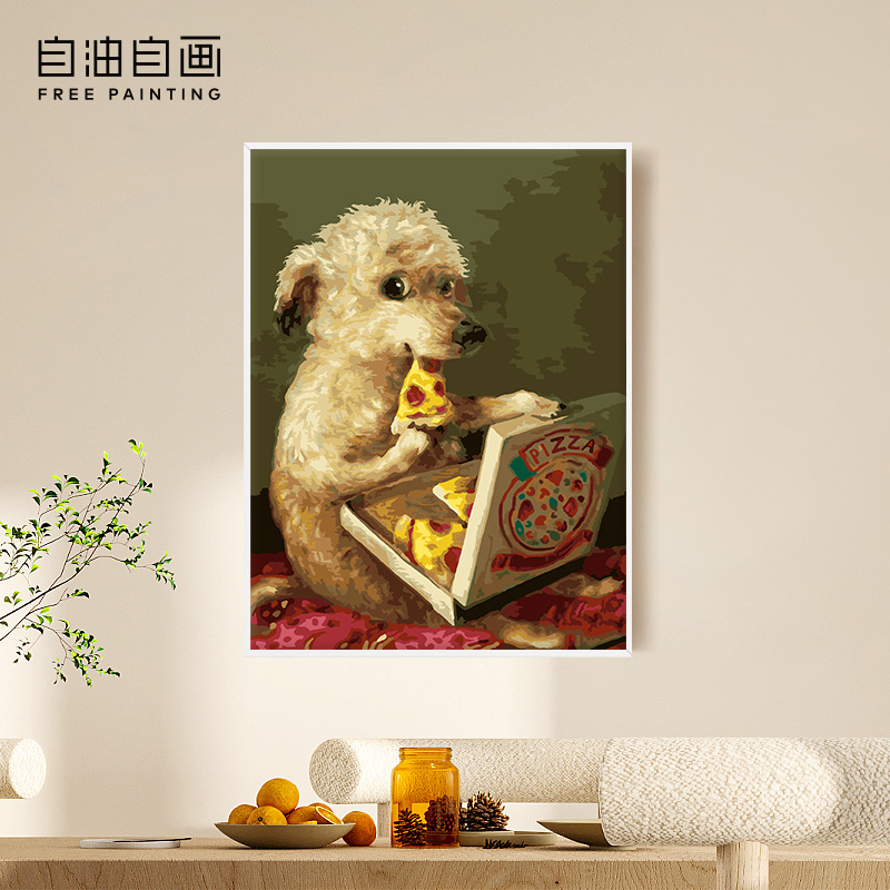 30x40数字油画卧室高级感填色油画客厅油画填色手绘油画专业