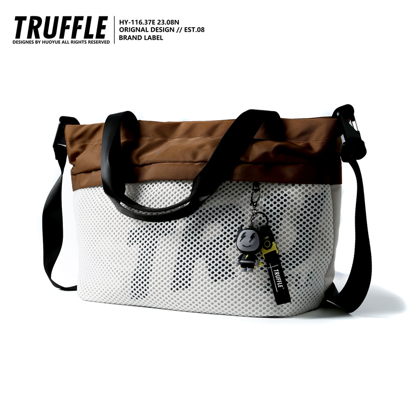 TRUFFLE日系单肩斜挎包女健身包男托特包大容量电脑包手提旅行包