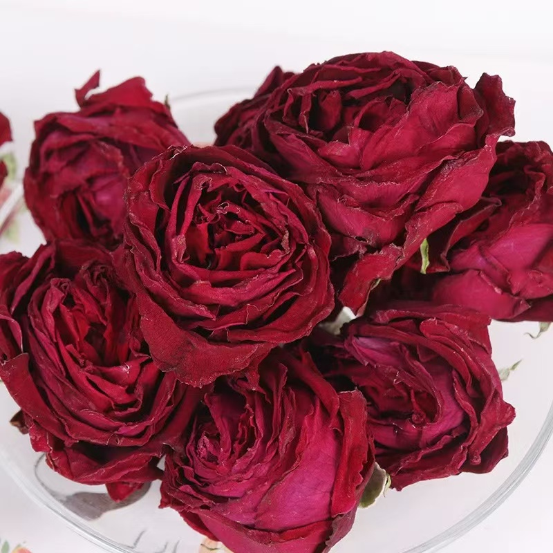 【冻干墨红玫瑰】云南特产大朵冻干墨红玫瑰  花青素  