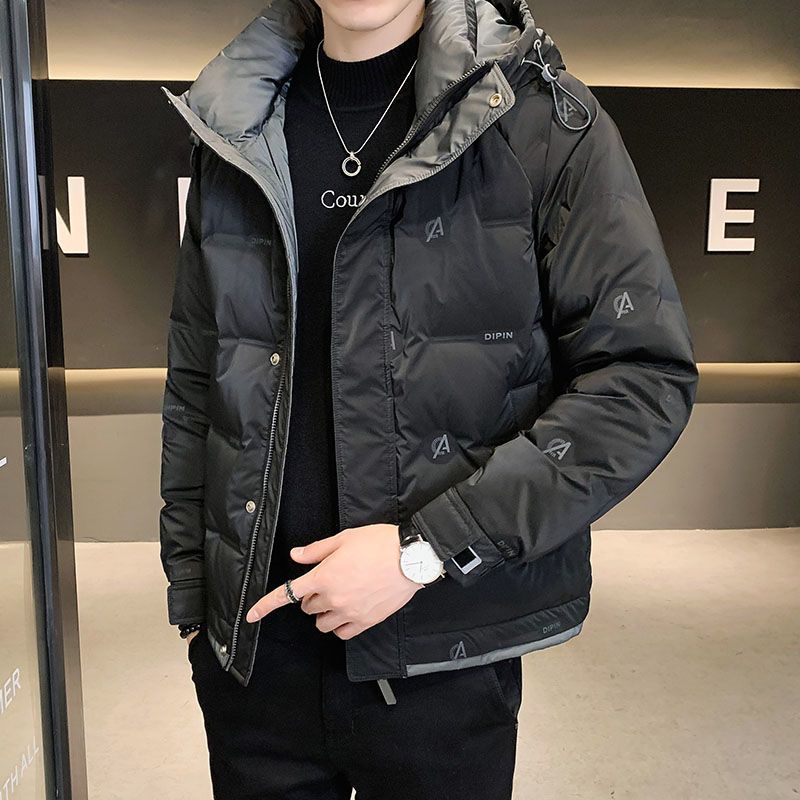 波司澄连帽羽绒服男士2023年新款秋冬季潮流韩版帅气休闲百搭羽绒