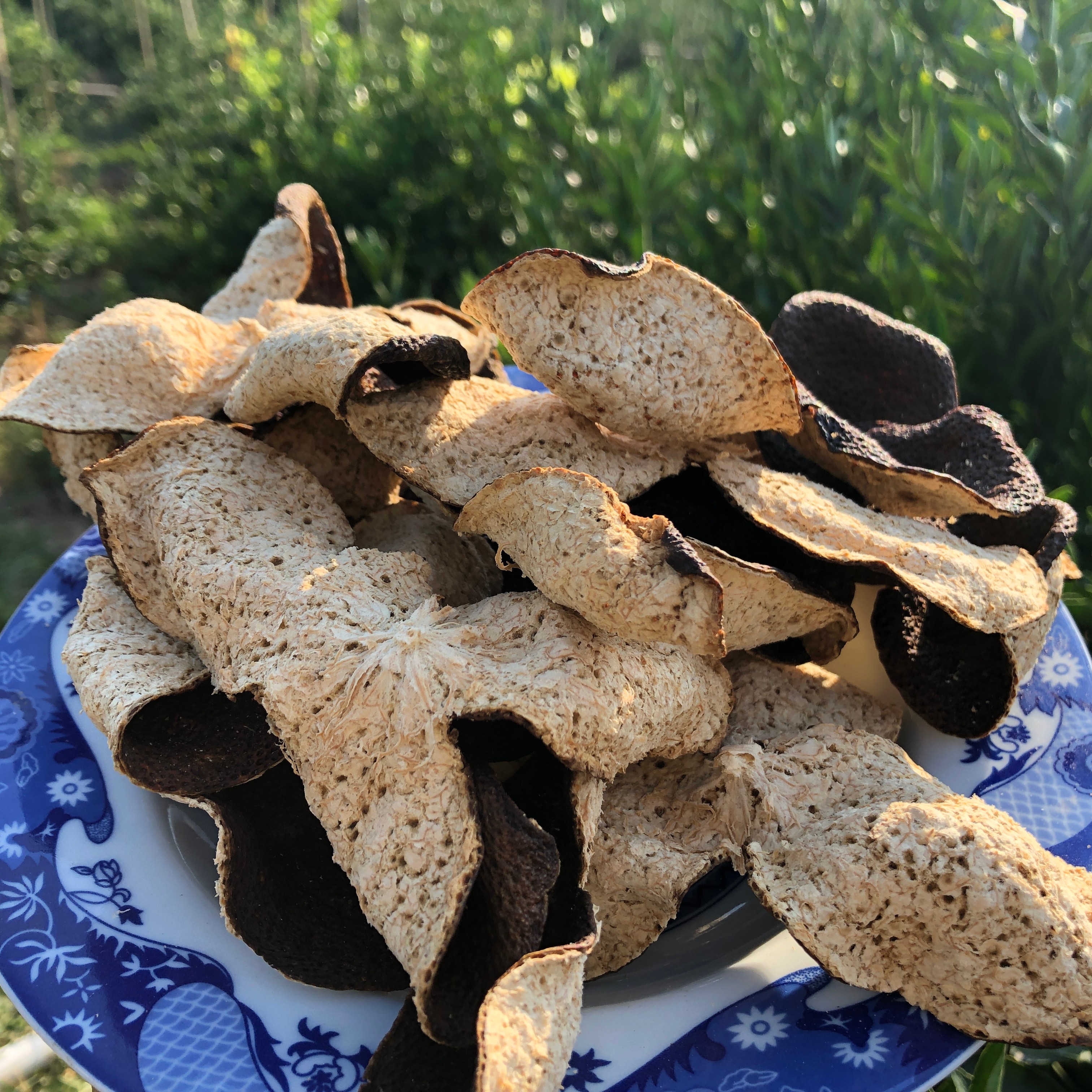 2018年正宗东甲产地古法自然生晒圈枝冬后大红陈皮250g500g/散装