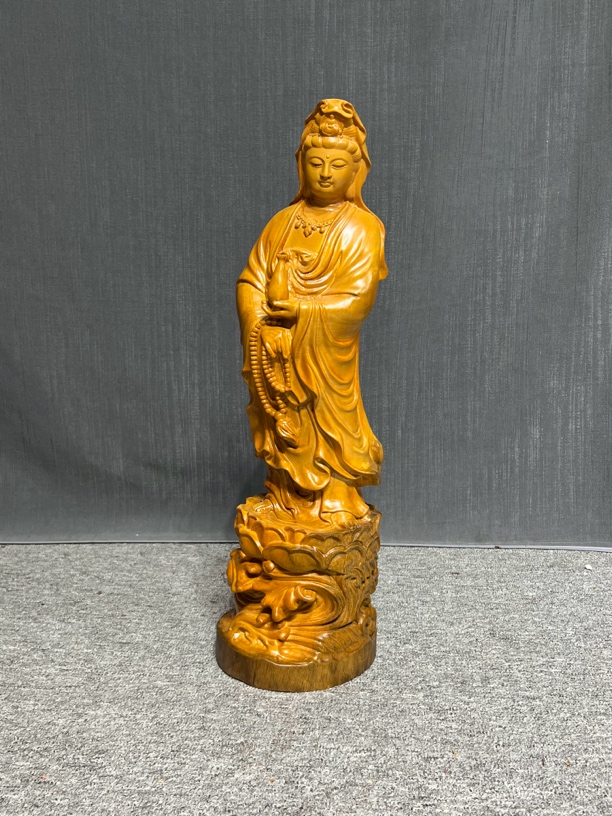 #观音#香樟木#整体无拼接#工艺品摆件#居家摆件