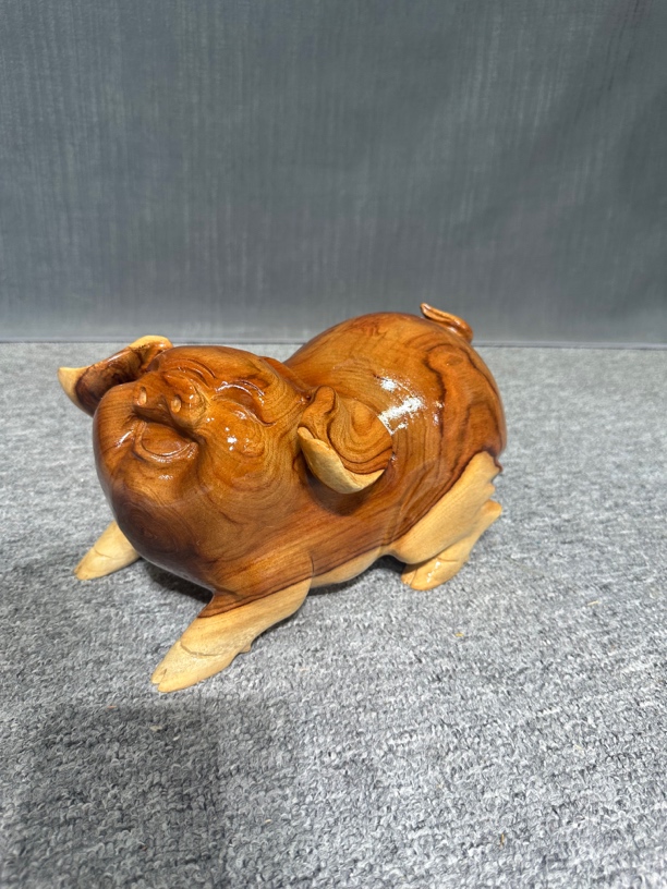 #福猪#财猪#香樟木#木雕#根雕#工艺品摆件#家居摆件