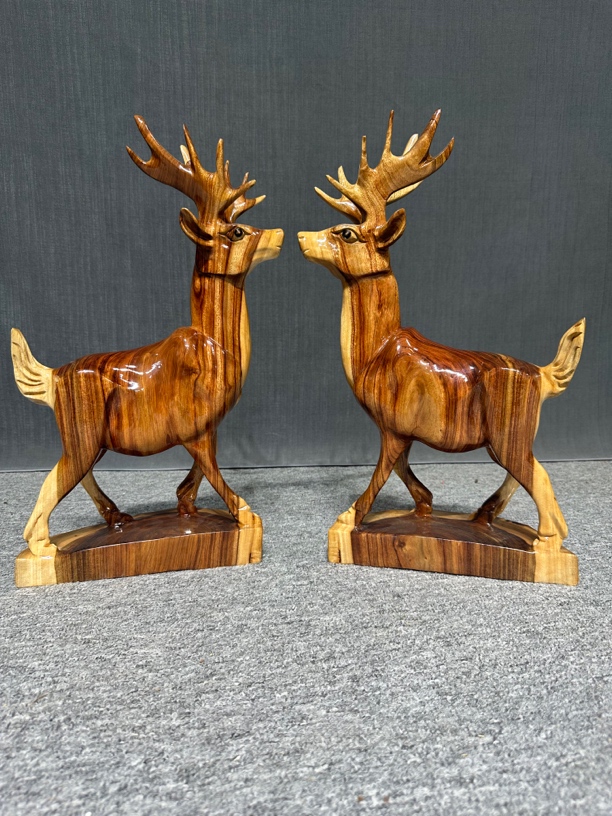 #香樟木梅花鹿摆件#实木根雕摆件#梅花鹿工艺品#家居装饰#木雕