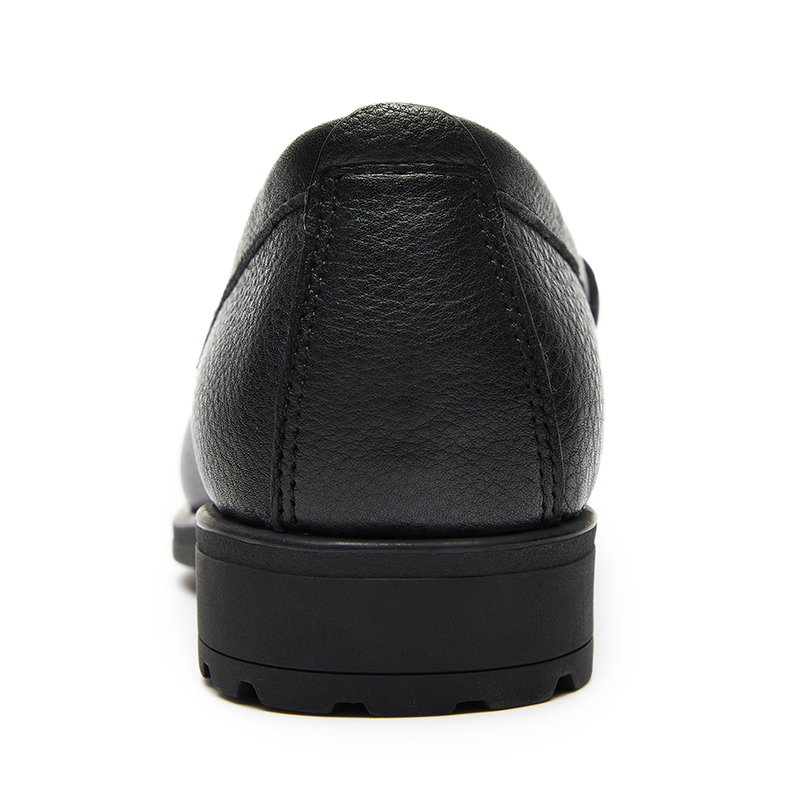 欧洲站马衔扣荔枝纹男鞋一脚蹬莫卡辛商务休闲皮鞋真皮厚底乐福鞋