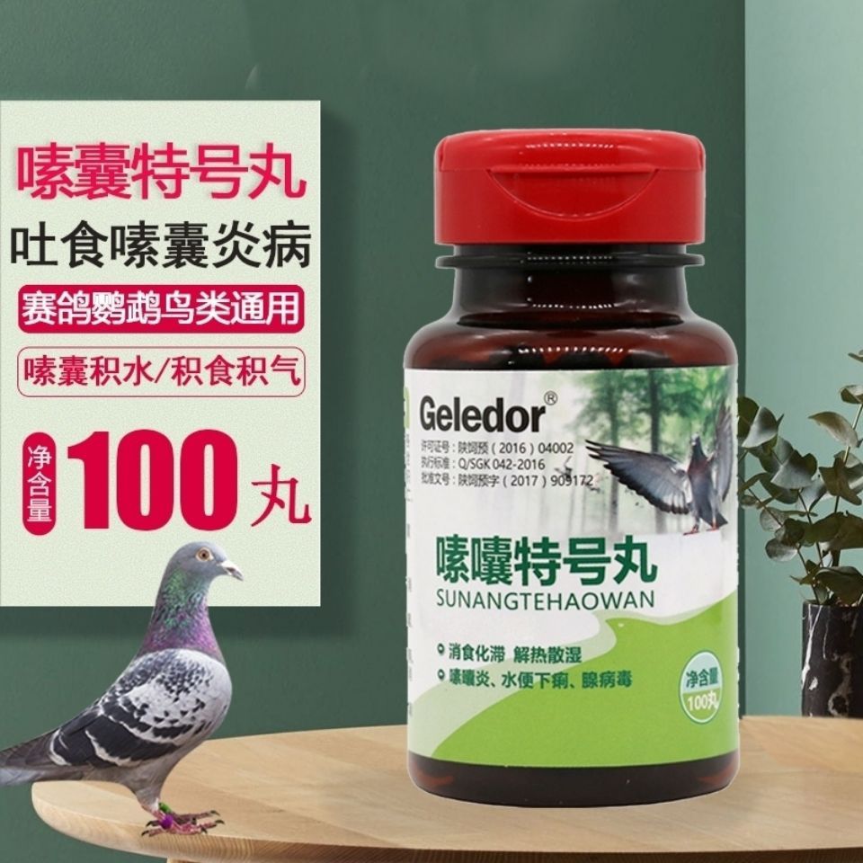 格莱德【嗉囊特号丸】100粒 赛鸽积食厌食不吃肿大快消嗉