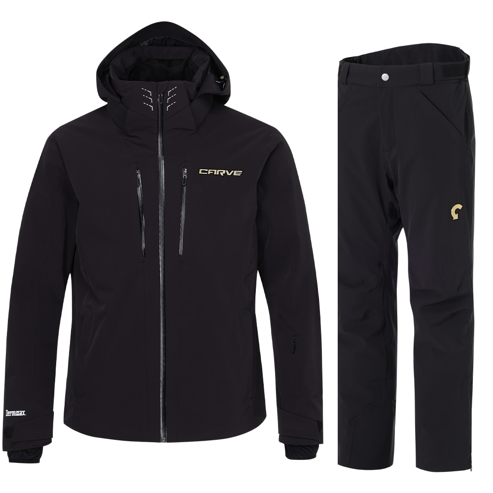  CARVE卡夫24-25新款CSM25A-BK-黑色男款滑雪服套装男防泼水透气