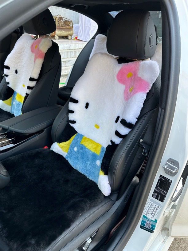 皮毛一体的汽车坐垫