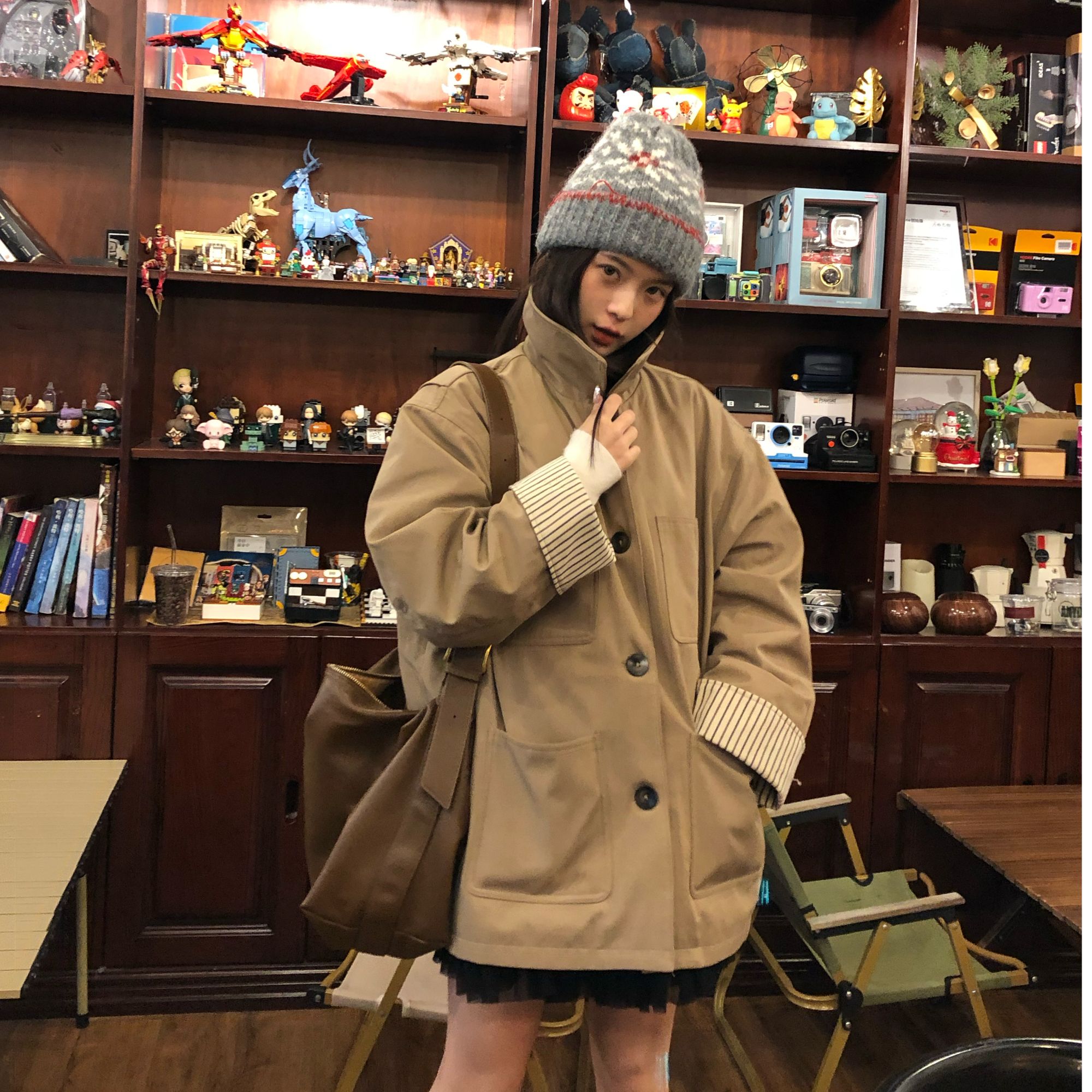 奶兔星球-自制 冬季新款羽绒服休闲保暖风衣外套D24S0021W