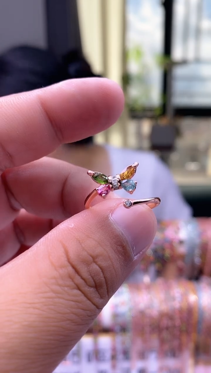 【闪购商品】碧玺戒指银S925镶嵌2345343434