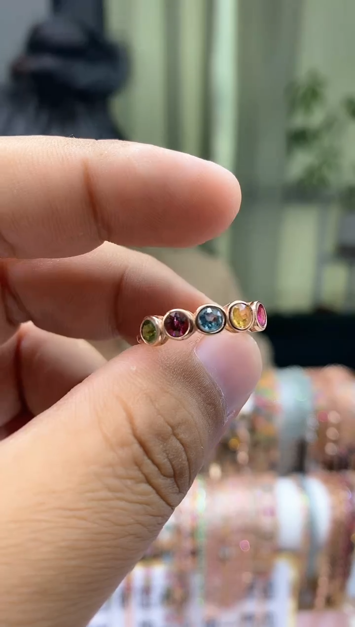 【闪购商品】碧玺戒指银S925镶嵌45345345345