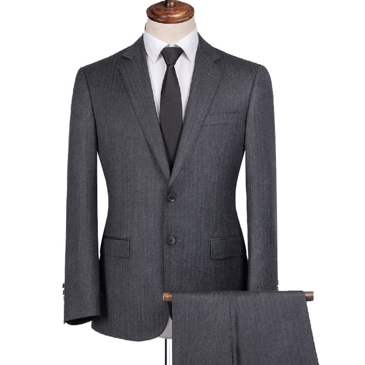 高货半麻衬男士西服套装绵羊毛蚕丝商务休闲正装奢品婚礼免烫西装