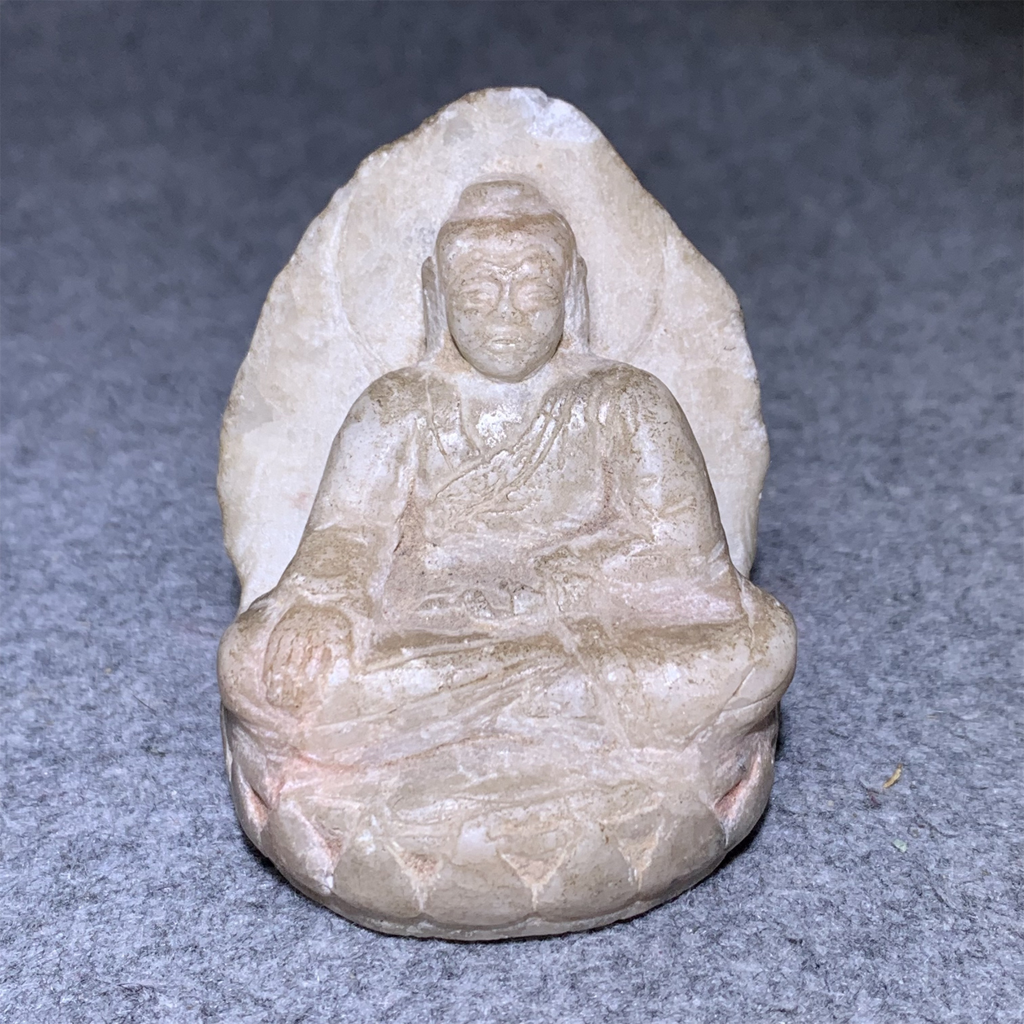 清代汉白石雕佛像/山东省传承文物商店库出111406