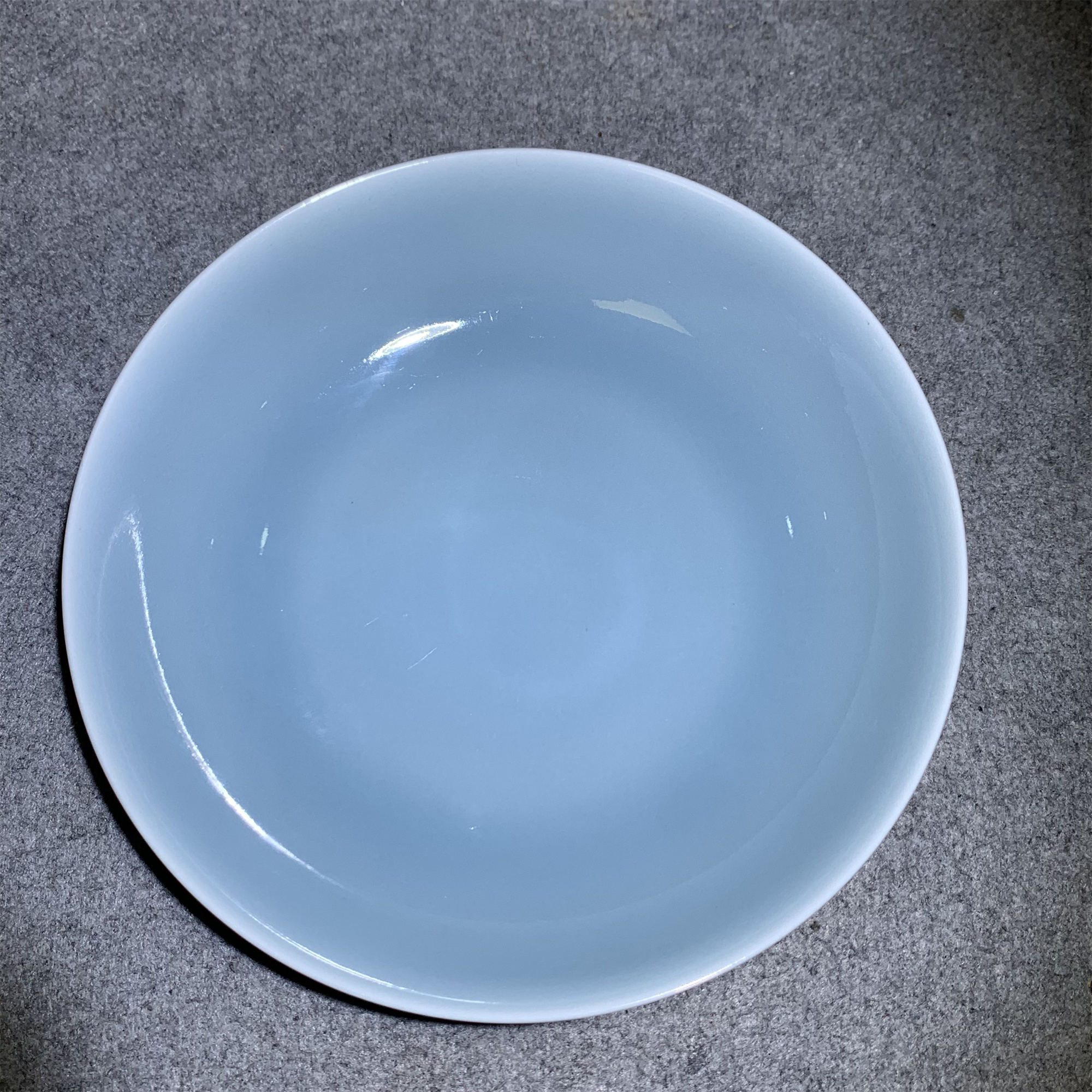 清道光蓝釉盘/山东省传承文物商店库出111403