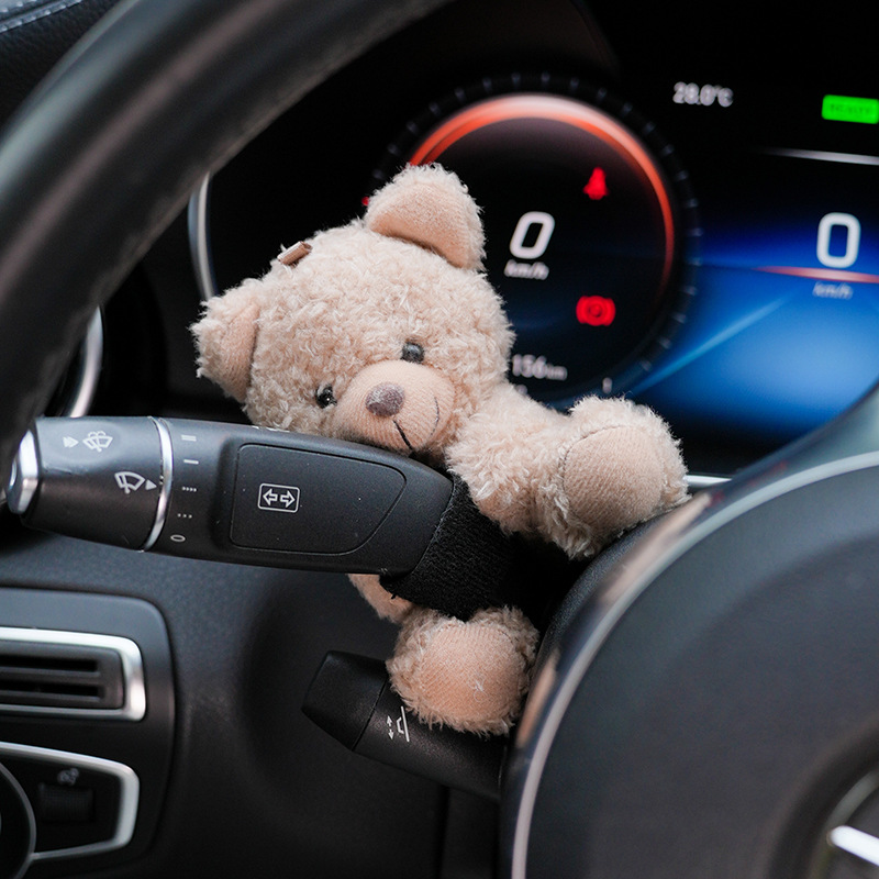 新款转向灯雨刮器公仔女车载怀挡装饰品摆件玩偶