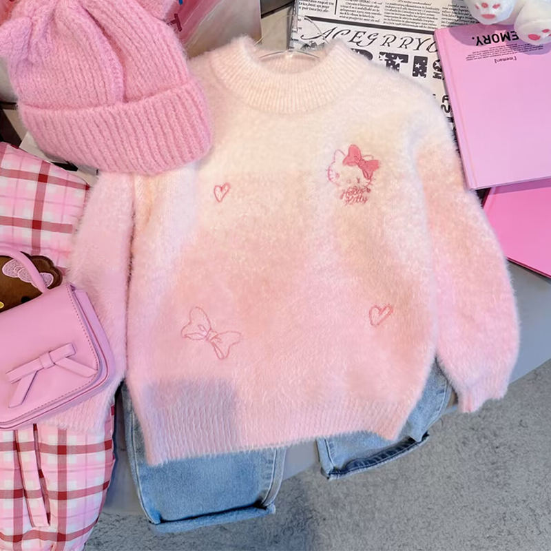 【韩国绒加厚】女童毛衣新款冬季儿童加厚保暖打底衫上衣洋气宽松