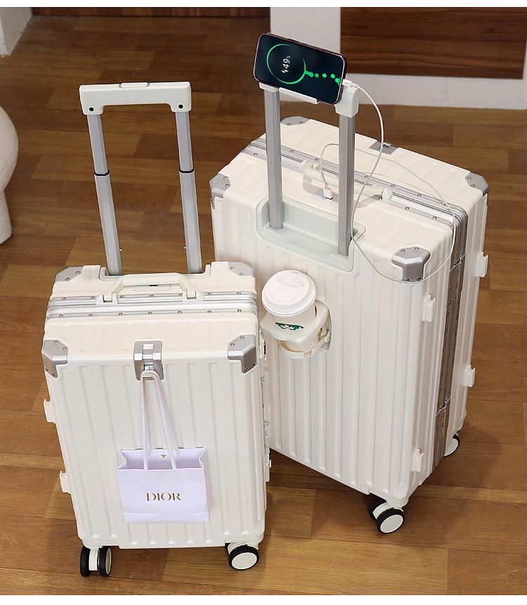 多功能行李箱便携式女20寸登机拉链款充电大容量旅行密码皮箱子男