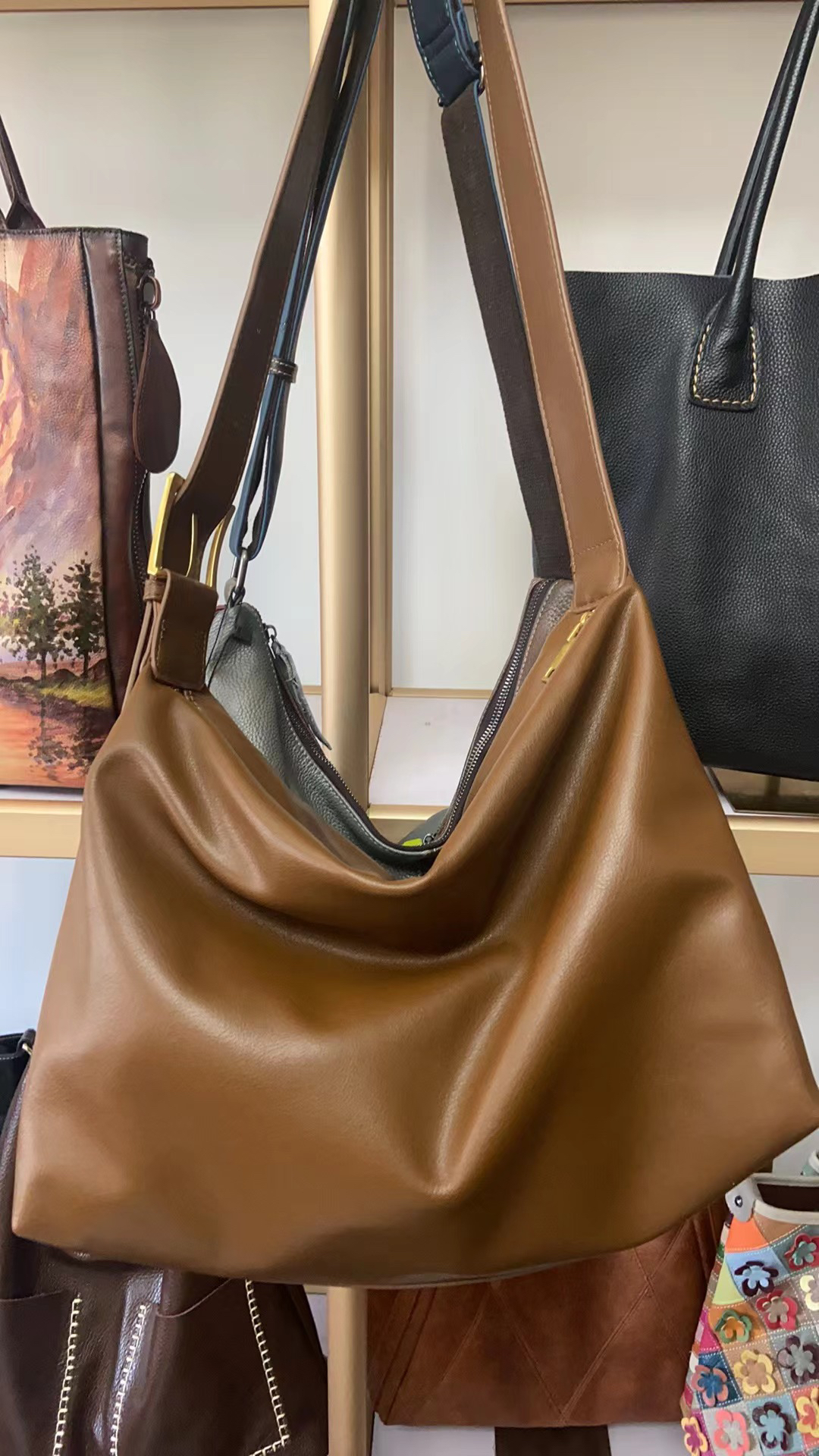 新款大容量单肩斜挎慵懒风女包123