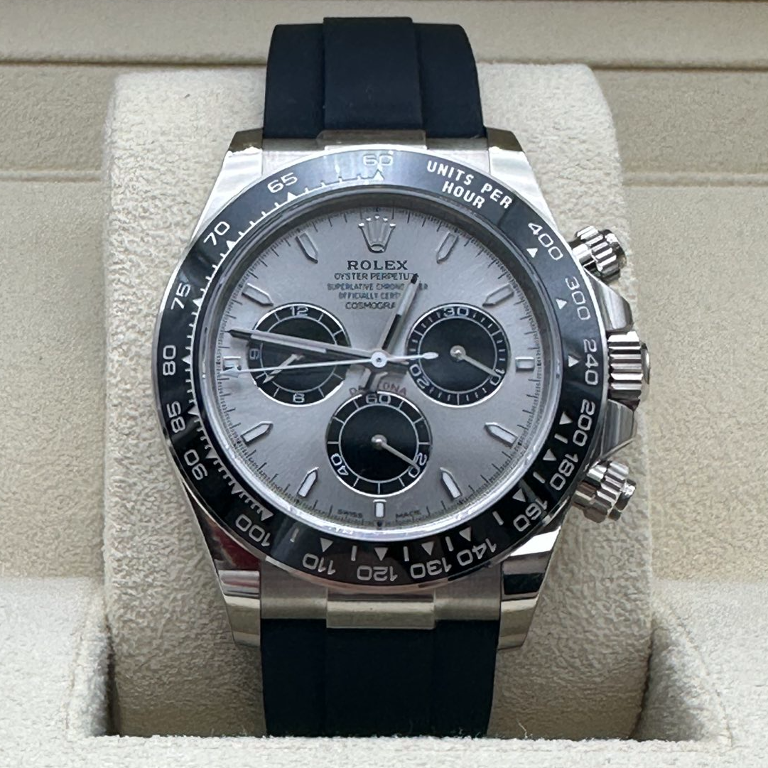 全新未使用 Rolex/劳力士 126519新款白金水泥灰 胶带迪通拿