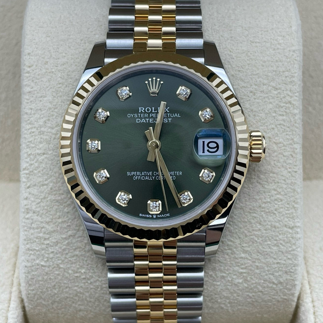 全新未使用 Rolex/劳力士 278273绿盘钻刻，31表径钻刻绿箩