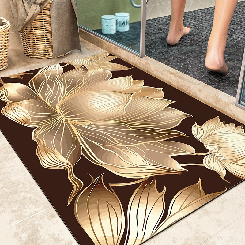 卫生间门口吸水防滑地垫浴室速干地毯洗手间耐脏脚垫厕所进门垫子