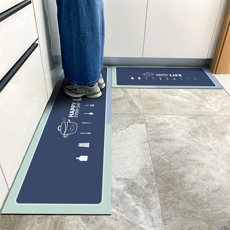 厨房吸水垫吸油地垫门口防油专用耐脏脚垫厨房防滑垫可擦免洗地毯