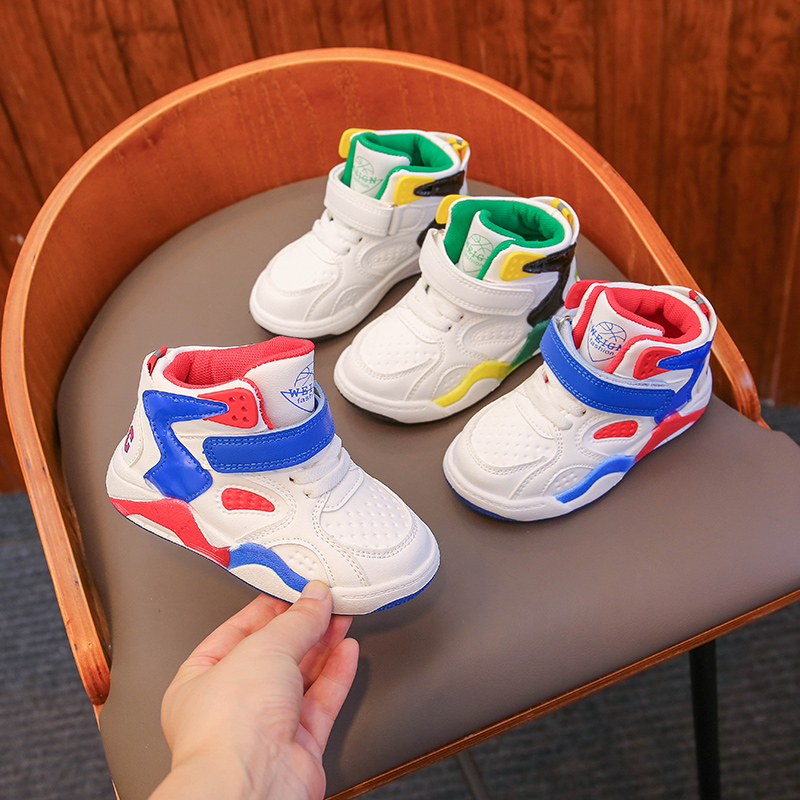ABCYEEF儿童运动鞋中帮篮球鞋防滑透气板鞋秋冬男宝鞋子男童球鞋